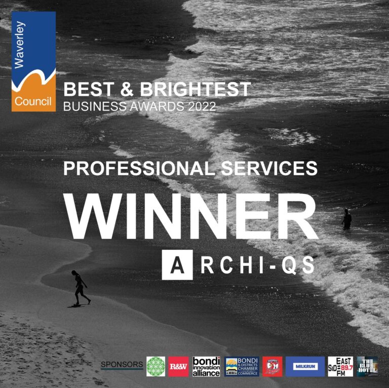 Waverley Business Awards 2022 — Best QS Firm, Built Environment Firm and Winner Professional Services